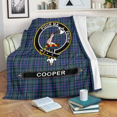 Cooper Family Tartan Crest Blanket - 3 Sizes