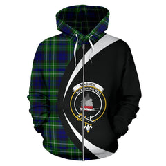 MacNeil of Colonsay Modern Tartan Crest Zipper Hoodie - Circle Style