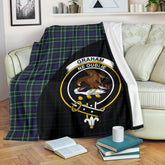 Graham of Montrose Modern Tartan Crest Blanket Wave Style