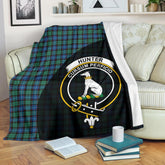 Hunter Ancient Tartan Crest Blanket Wave Style