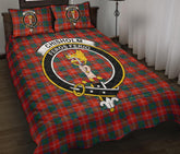 Chisholm Ancient Tartan Crest Quilt Bed Set