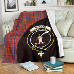 MacRae Ancient Tartan Crest Blanket Wave Style