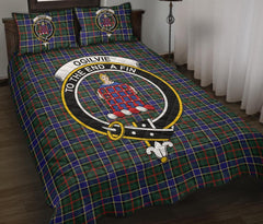 Ogilvie Hunting Modern Tartan Crest Quilt Bed Set