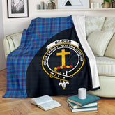 Mercer Modern Tartan Crest Blanket Wave Style