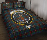 Fraser Hunting Ancient Tartan Crest Quilt Bed Set