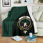 Ross Hunting Modern Tartan Crest Blanket Wave Style - SP