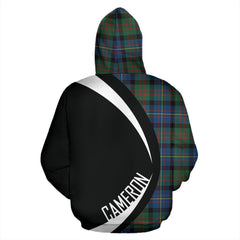 Cameron of Erracht Ancient Tartan Crest Hoodie - Circle Style