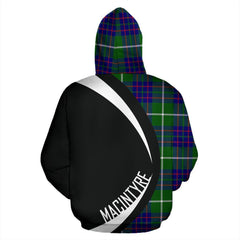MacIntyre Hunting Modern Tartan Crest Zipper Hoodie - Circle Style