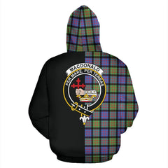 MacDonald Ancient Tartan Crest Zipper Hoodie - Half Of Me Style