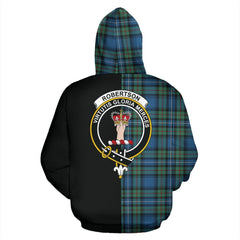 Robertson Hunting Ancient Tartan Crest Zipper Hoodie - Half Of Me Style