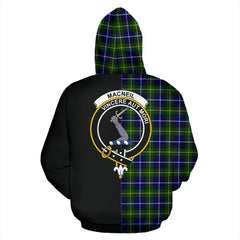 MacNeill of Barra Modern Tartan Crest Zipper Hoodie - Half Of Me Style