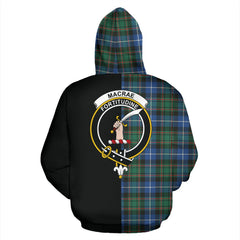 MacRae Hunting Ancient Tartan Crest Zipper Hoodie - Half Of Me Style