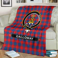Galloway Family Tartan Crest Blanket - 3 Sizes