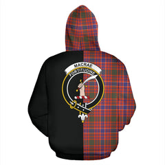 MacRae Ancient Tartan Crest Zipper Hoodie - Half Of Me Style