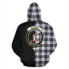 MacRae Dress Modern Tartan Crest Zipper Hoodie - Half Of Me Style