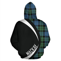 MacKay Ancient Tartan Crest Zipper Hoodie - Circle Style