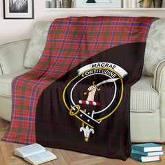 MacRae Ancient Tartan Crest Blanket Wave Style