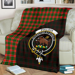 Pollock Modern Tartan Crest Blanket Wave Style