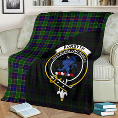 Forsyth Modern Tartan Crest Blanket Wave Style