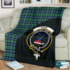 Rose Hunting Ancient Tartan Crest Blanket Wave Style