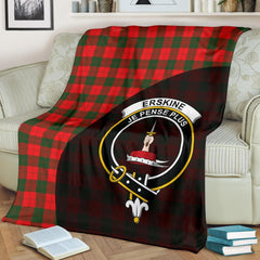 Erskine Modern Tartan Crest Blanket Wave Style