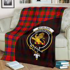 Nicolson Modern Tartan Crest Blanket Wave Style