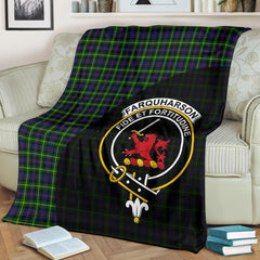 Farquharson Modern Tartan Crest Blanket Wave Style