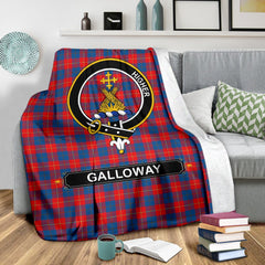 Galloway Family Tartan Crest Blanket - 3 Sizes