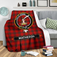 Matheson Family Tartan Crest Blankets
