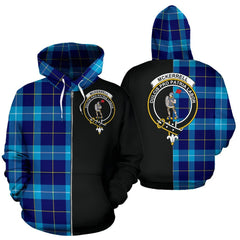 McKerrell Tartan Crest Zipper Hoodie - Half Of Me Style