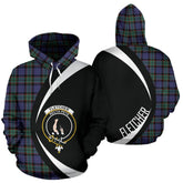 Fletcher Modern Tartan Crest Hoodie - Circle Style