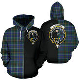 MacInnes Modern Tartan Crest Zipper Hoodie - Half Of Me Style