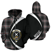 Moffat Modern Tartan Crest Zipper Hoodie - Circle Style
