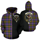 Carnegie Ancient Tartan Crest Zipper Hoodie - Half Of Me Style