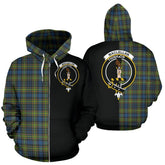 MacLellan Ancient Tartan Crest Zipper Hoodie - Half Of Me Style
