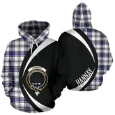 Hannay Modern Tartan Crest Hoodie - Circle Style