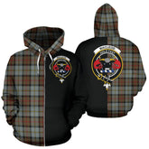 MacLeod of Harris Weathered Tartan Crest Zipper Hoodie - Half Of Me Style