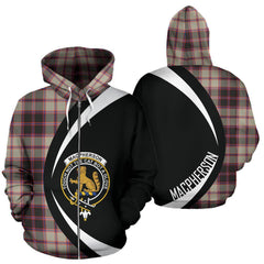 MacPherson Hunting Ancient Tartan Crest Zipper Hoodie - Circle Style
