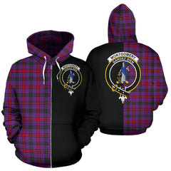 Montgomery Modern Tartan Crest Zipper Hoodie - Half Of Me Style