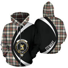 Stewart Dress Ancient Tartan Crest Zipper Hoodie - Circle Style