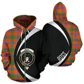 Ross Ancient Tartan Crest Zipper Hoodie - Circle Style