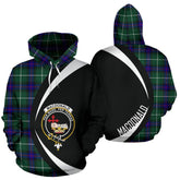 MacDonald of the Isles Hunting Modern Tartan Crest Hoodie - Circle Style