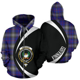Kinnaird Tartan Crest Zipper Hoodie - Circle Style