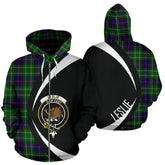 Leslie Hunting Tartan Crest Zipper Hoodie - Circle Style