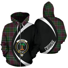 Crosbie Tartan Crest Zipper Hoodie - Circle Style