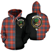 Hamilton Ancient Tartan Crest Zipper Hoodie - Half Of Me Style