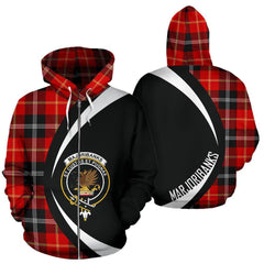 Marjoribanks Tartan Crest Zipper Hoodie - Circle Style