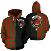 Moncrieffe Tartan Crest Zipper Hoodie - Half Of Me Style