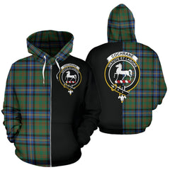 Cochrane Ancient Tartan Crest Zipper Hoodie - Half Of Me Style