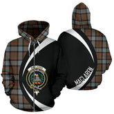 MacLaren Weathered Tartan Crest Zipper Hoodie - Circle Style